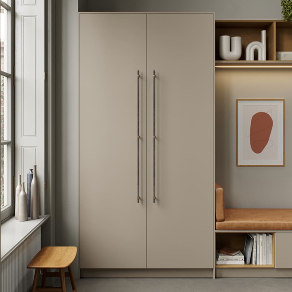 Vedin Bond - Tummaksi Petsattu Tammi/Harjattu Messinki